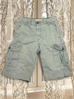 Vintage Y2K Grunge Green Cargo Shorts